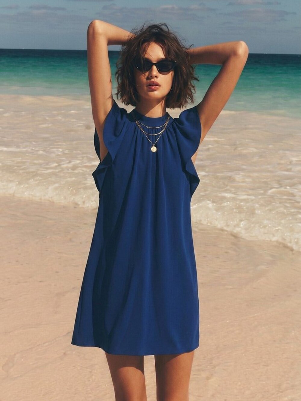 Calvin Klein Blue Sleeveless Dress